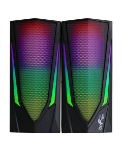 beFree Sound 2.0 Computer Gaming Speakers with LED RGB Lights